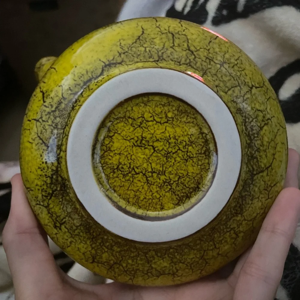 Yellow/green matcha bowl/chawan